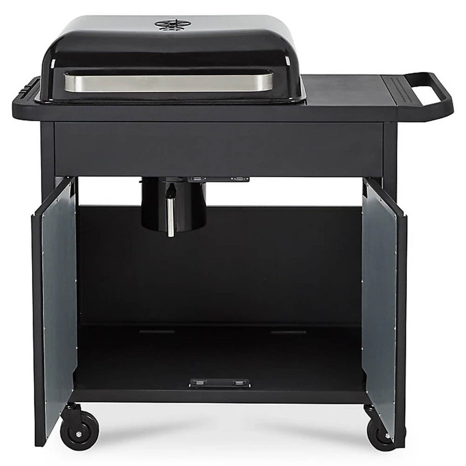 Barbecue Charcoal Grill Black Wheeled Portable Outdoor Garden Camping Storage - Image 4