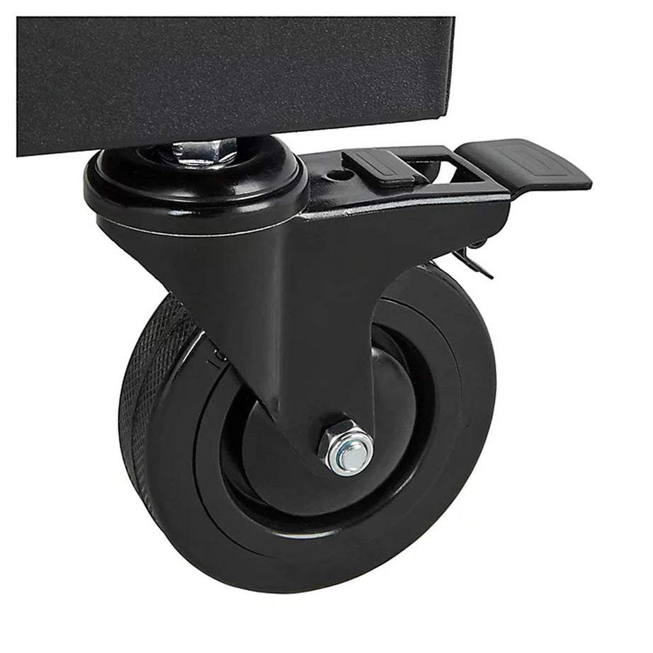 Barbecue Charcoal Grill Black Wheeled Portable Outdoor Garden Camping Storage - Image 7
