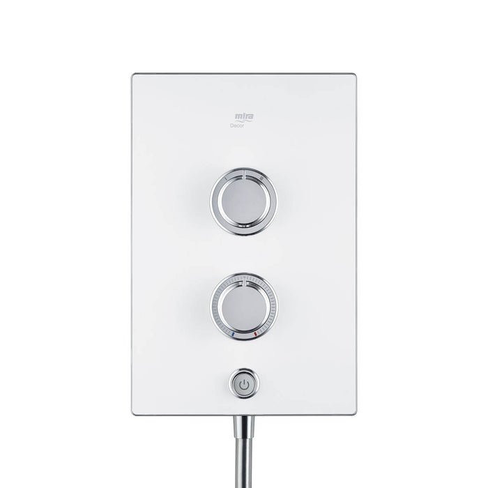 Mira Electric Shower White 4 Spray Pattern Round Head Bathroom Modern 9.5kW - Image 4