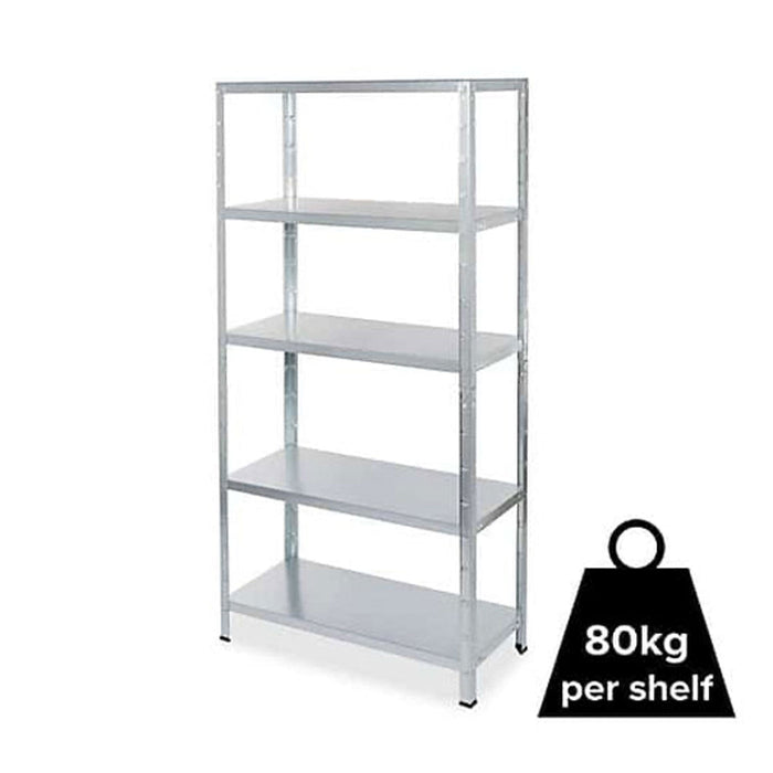 Shelving Unit 5 Tier Heavy Duty Garage Racking Shed Storage Shelves (H)180cm - Image 2