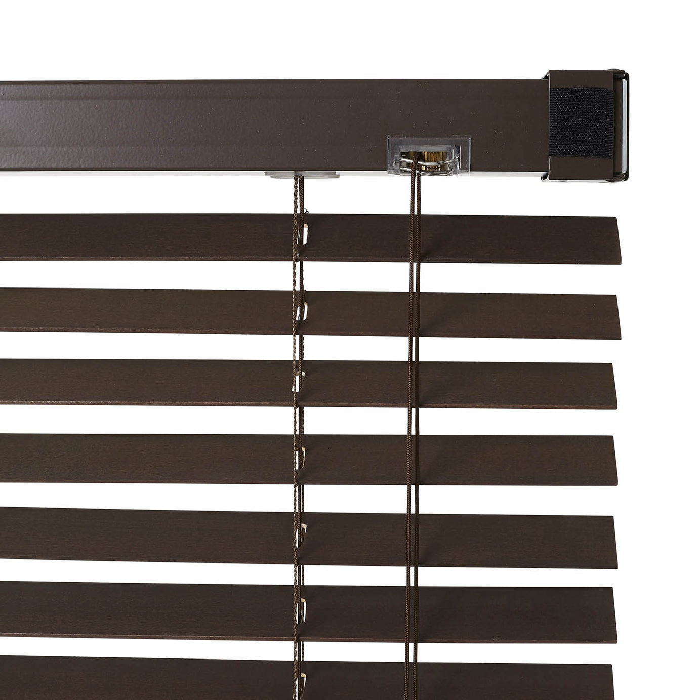 Venetian Blinds Dark Brown Basswood Bedroom Living Room Modern (W)60x(L)180cm - Image 2
