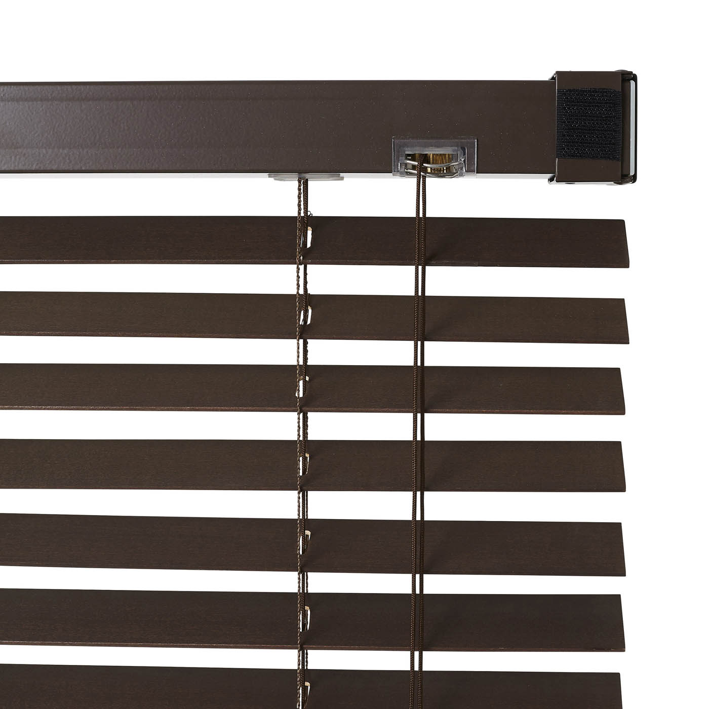 Venetian Blinds Dark Brown Basswood Bedroom Living Room Modern (W)60x(L)180cm - Image 2