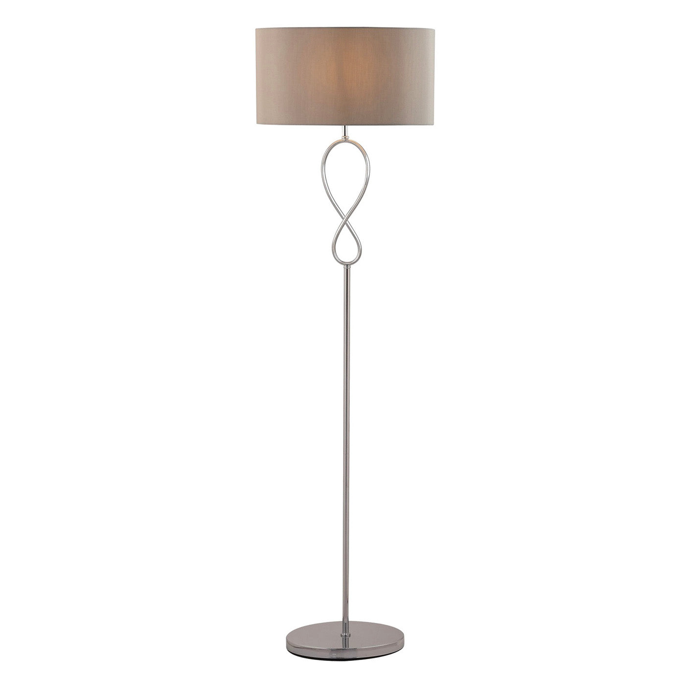 Floor Lamp Grey Chrome Effect Standing Bedroom Living Room Light IP20 60W H1.52m - Image 3