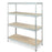 Garage Shelving Unit 4 Tier Storage HDF Steel Adjustable (H)1800 x (W)1500mm - Image 1