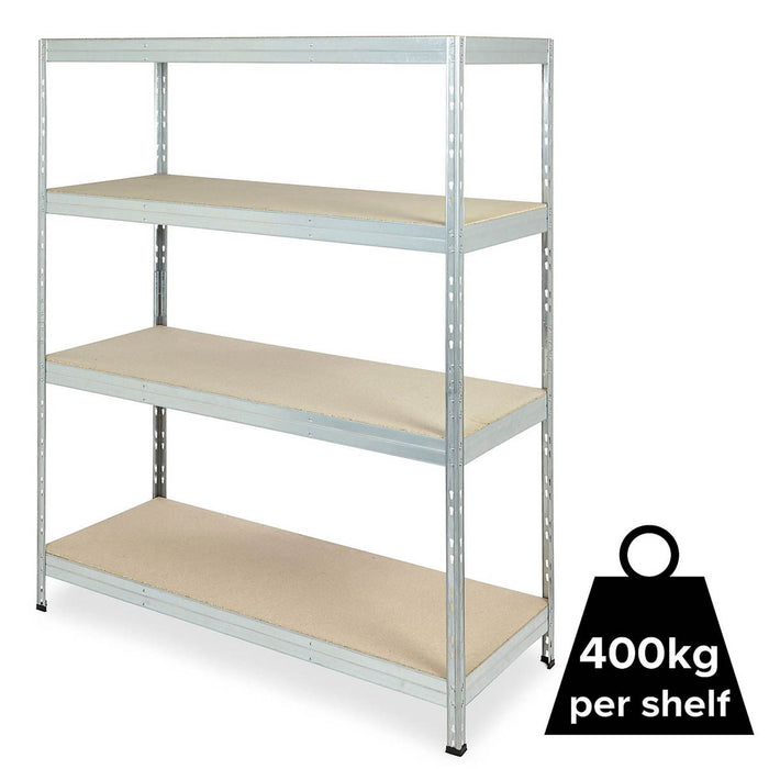 Garage Shelving Unit 4 Tier Storage HDF Steel Adjustable (H)1800 x (W)1500mm - Image 5