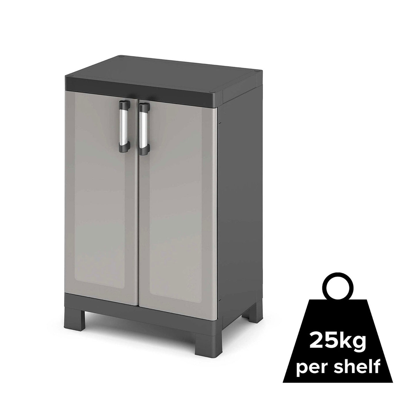 Form Storage Cabinet Links 2 Shelf Polypropylene Short Utility Unit Tool Storage - Image 1