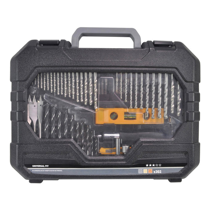 Universal Mixed Drill Bit Set 302 Piece DRA56944 Durable With Black Carry Case - Image 2