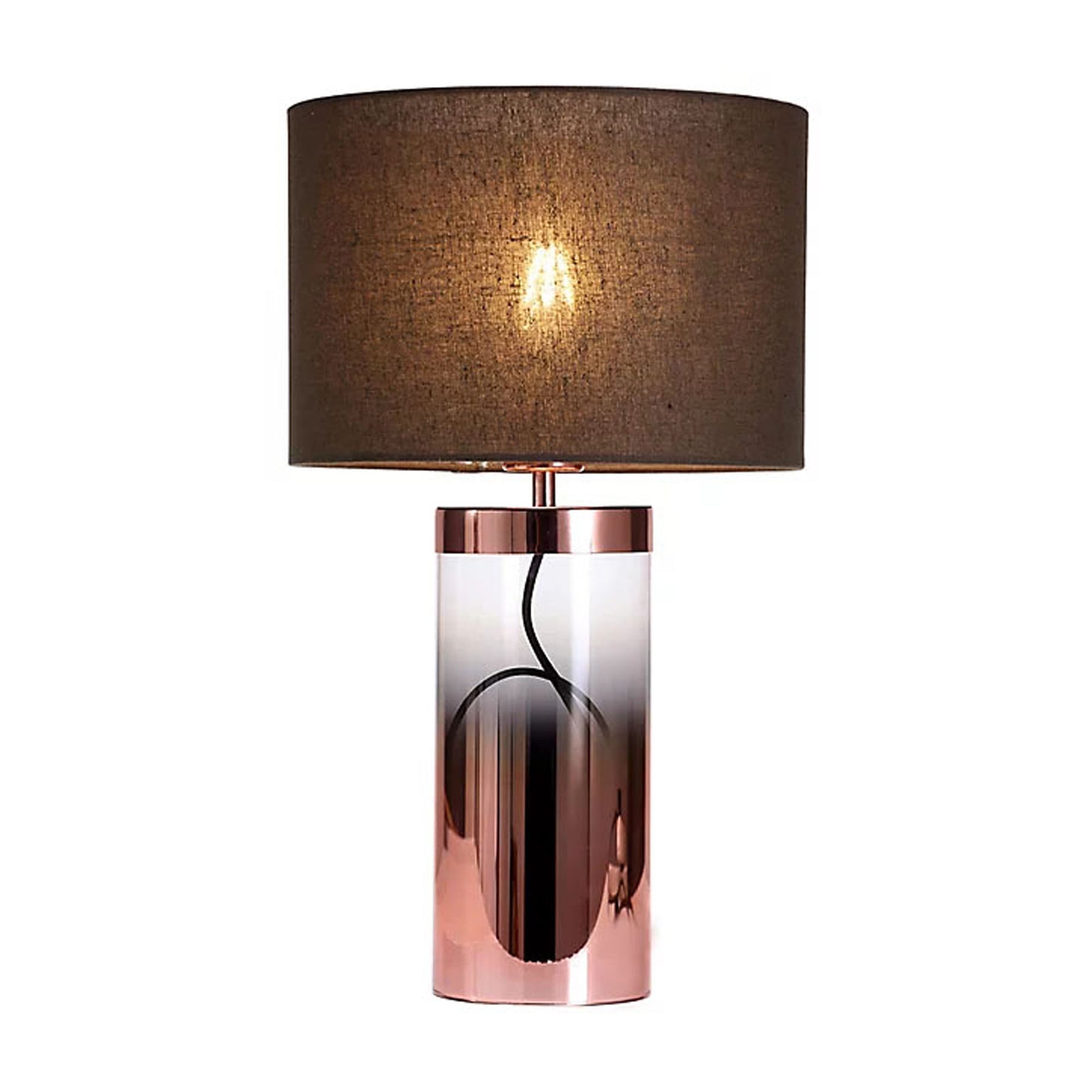 Inlight Table Lamp Electric Inline Copper Ombre Cylinder Light Bedroom 42W - Image 3