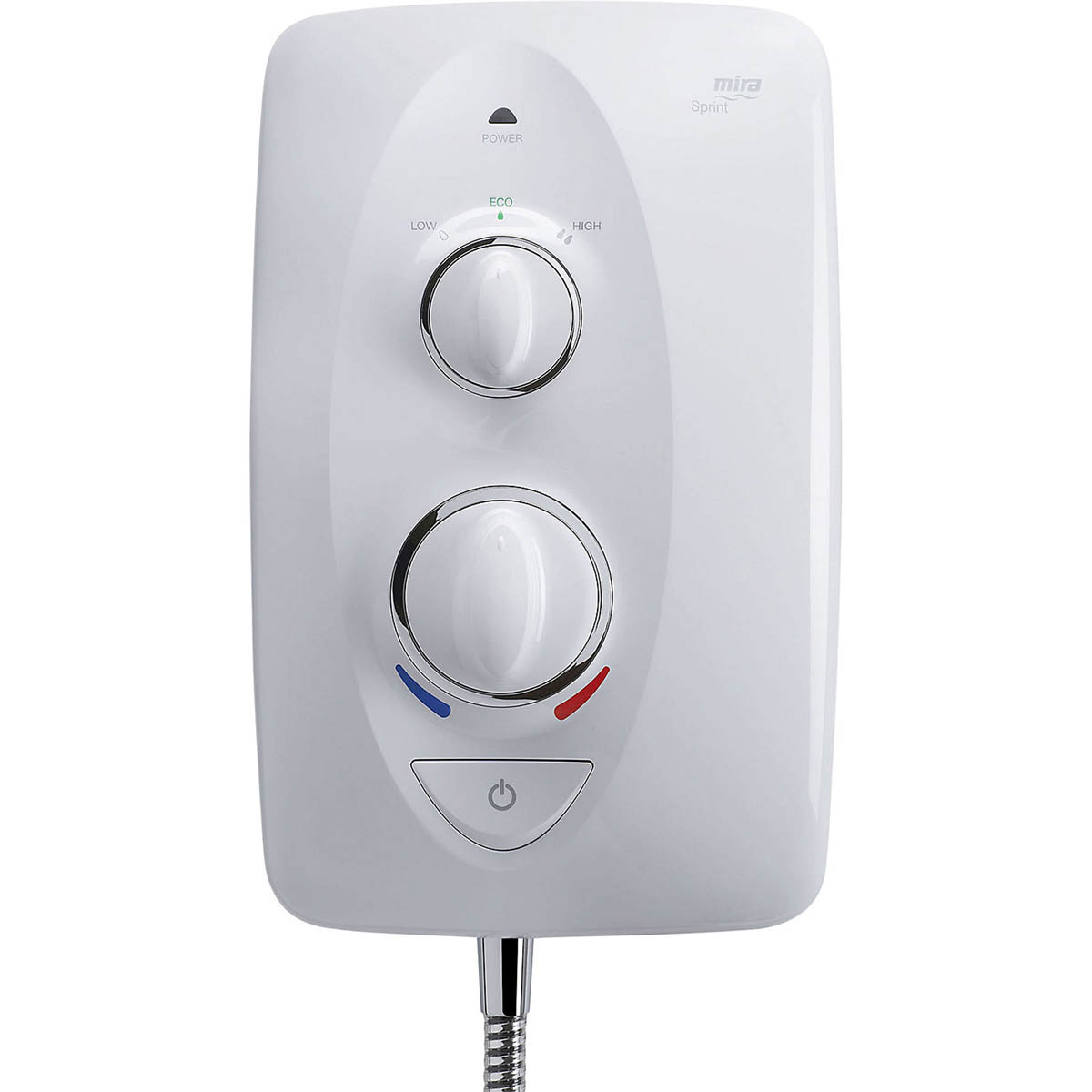 Mira Electric Shower Gloss White Manual Round Head Compact 4 Spray 9.5kW - Image 3