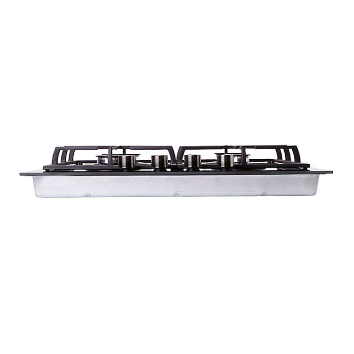 Gas Hob 4 Burner Black Glass Automatic Ignition Front Control Integrated W593mm - Image 2