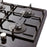 Gas Hob 4 Burner Black Glass Automatic Ignition Front Control Integrated W593mm - Image 4