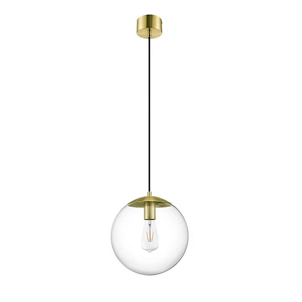 Ceiling Light Pendant Brushed Brass Adjustable Height IP20 28W 240 V (Dia)280mm - Image 1