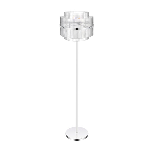 Floor Lamp For Living Room Bedroom Light Contemporary Chrome Silver (H)1470mm - Image 1