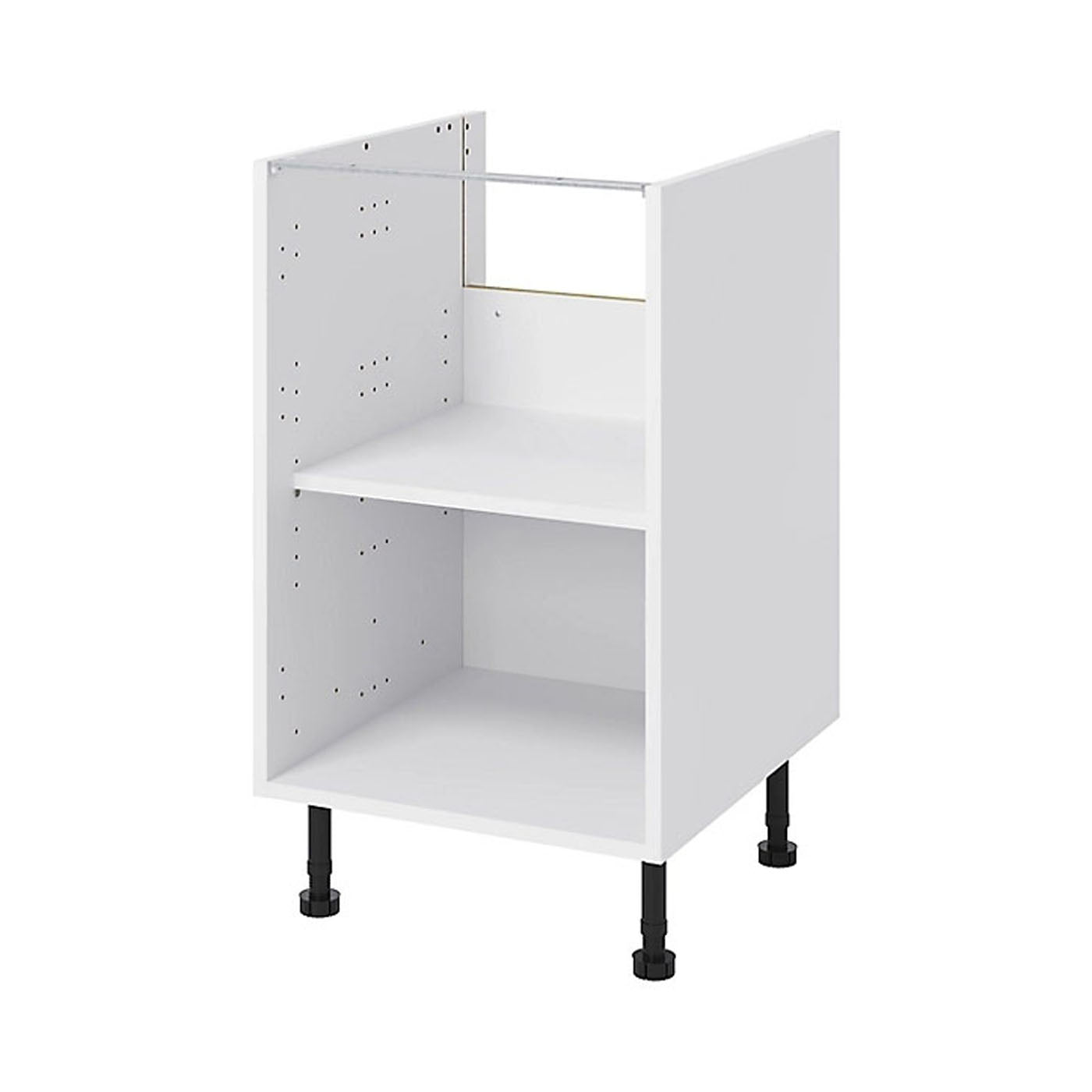 GoodHome Base Unit Caraway White Matt With Shelf Legs Easy Assembly HDF (W)500mm - Image 4