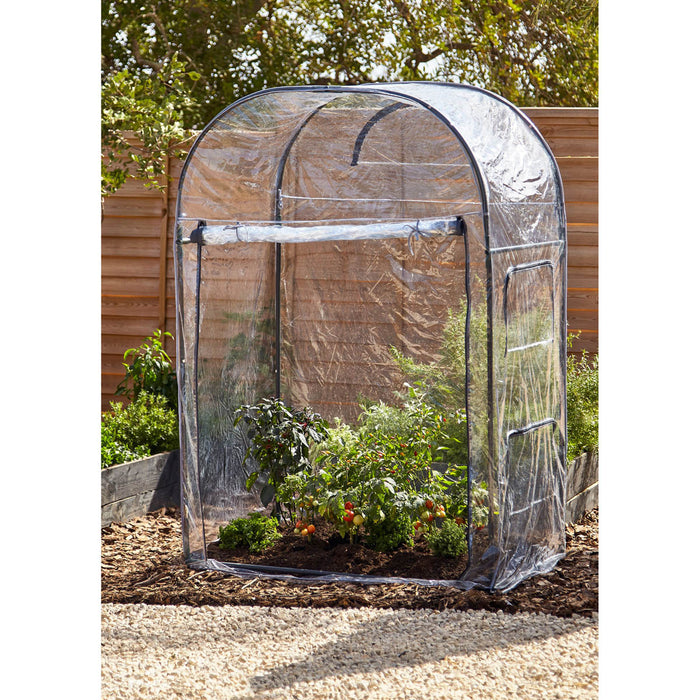 Kitchen Garden Grow Tunnel Clear PVC Fine Mesh Cover Steel 2 Windows Greenhouse - Image 2