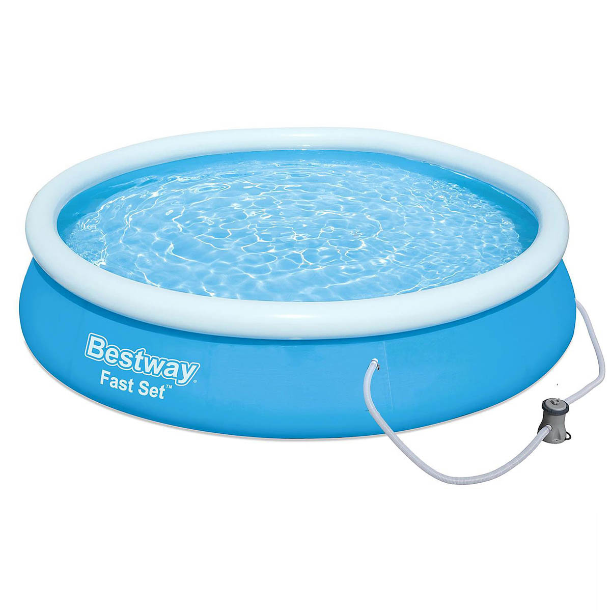 Bestway Inflatable Swimming Pool 12ftx30in Family Size Above Ground Easy Set Up - Image 1