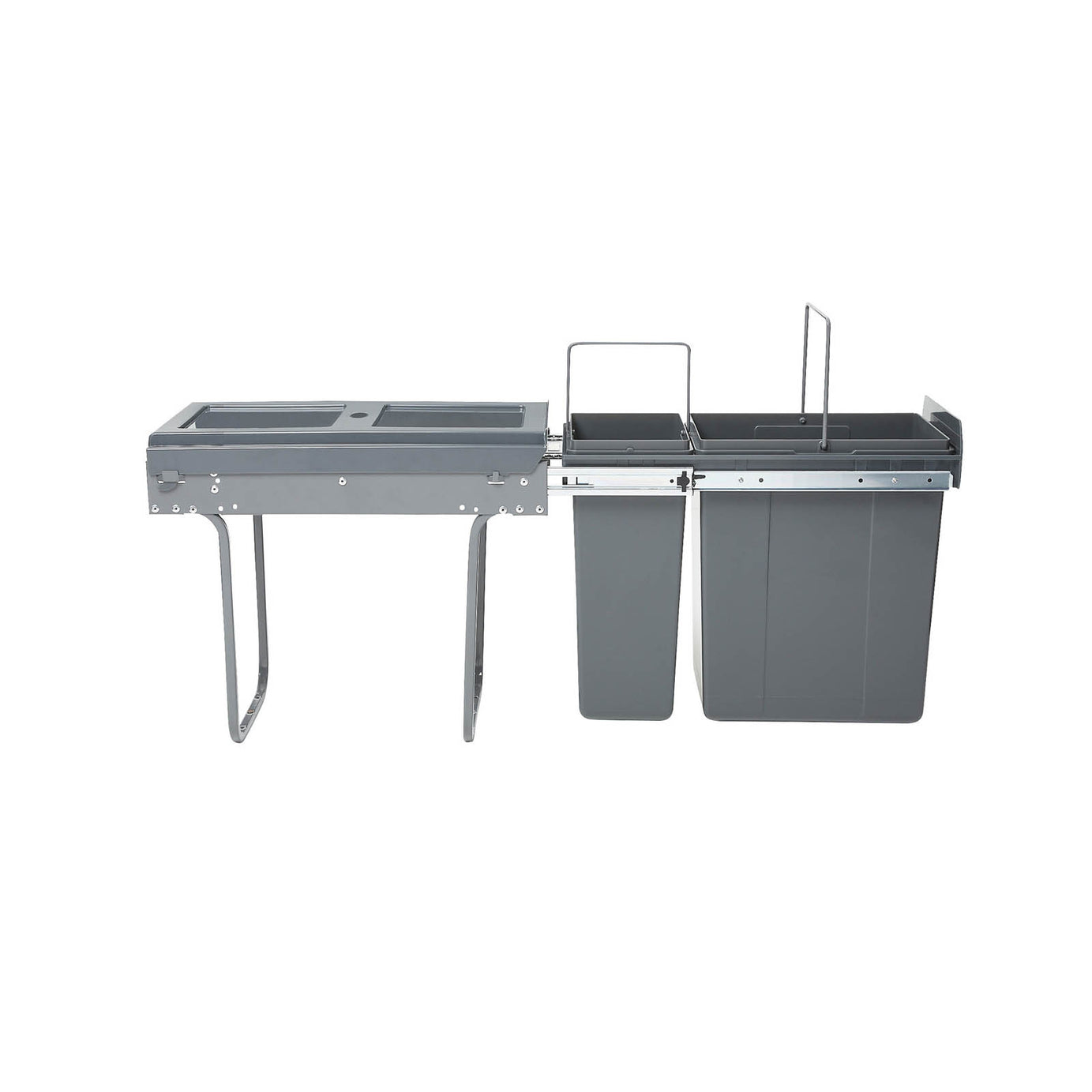 Kitchen Pull Out Bin 2 Integrated Containers Anthracite Rectangular 26L - Image 8