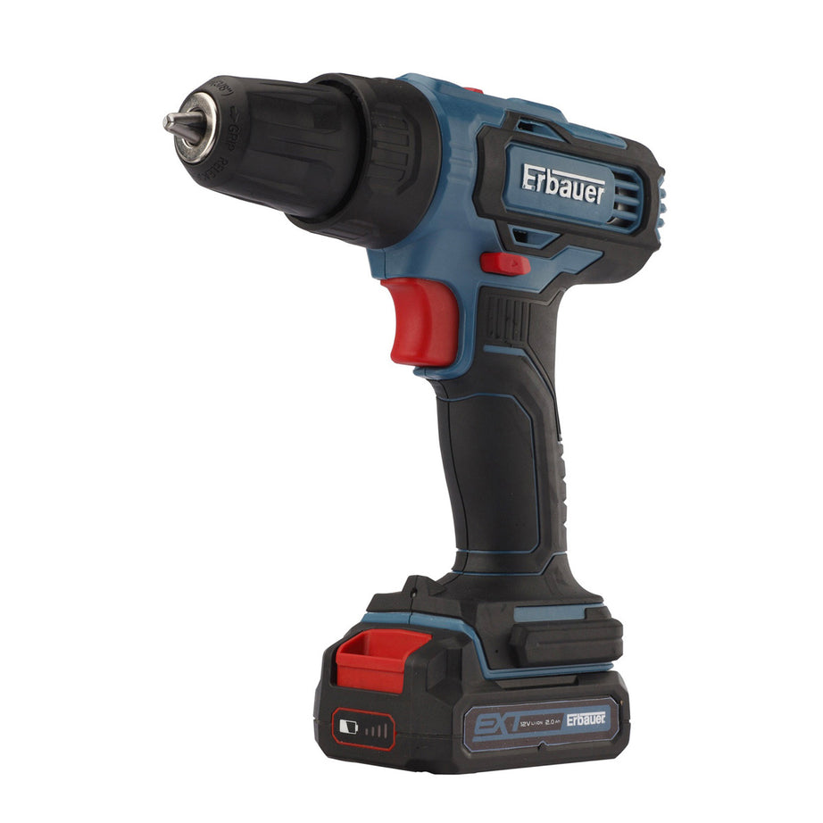 Erbauer Cordless Drill Driver 2 Batteries Brushed EDD12-Li-2 12V 2Ah Li-ion - Image 1