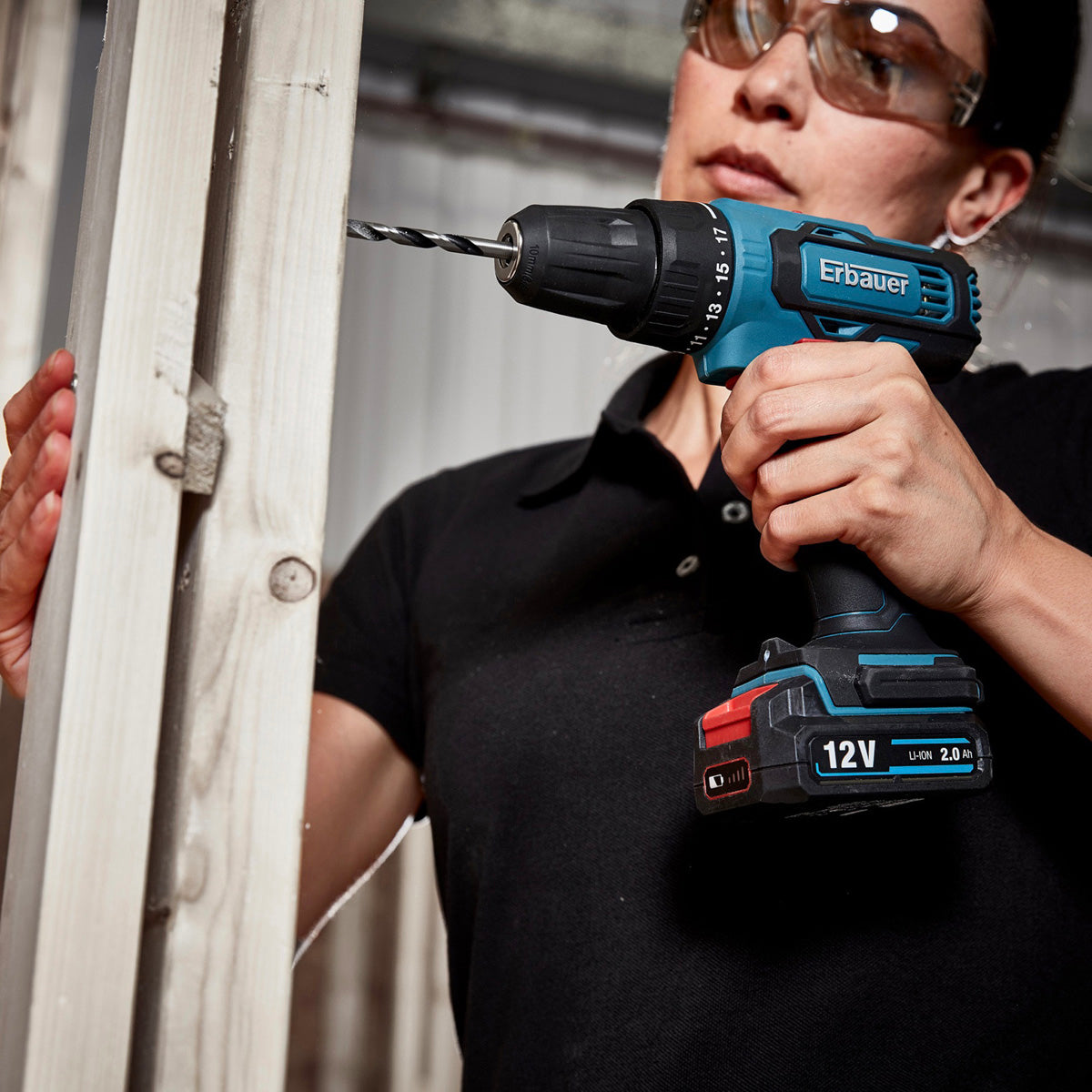 Erbauer Cordless Drill Driver 2 Batteries Brushed EDD12-Li-2 12V 2Ah Li-ion - Image 2