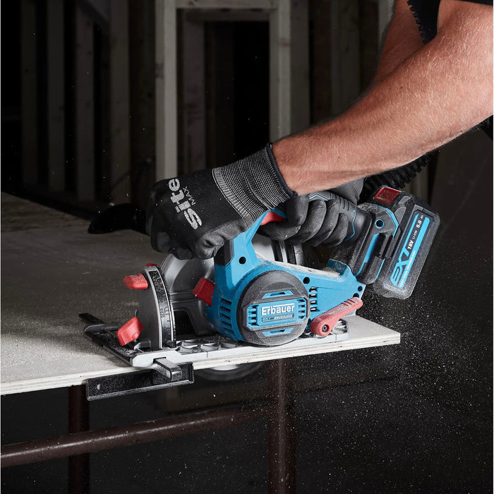 Erbauer Circular Saw Cordless 18V Li-Ion ECS18LiBare Soft Grip 165mm Body Only - Image 3