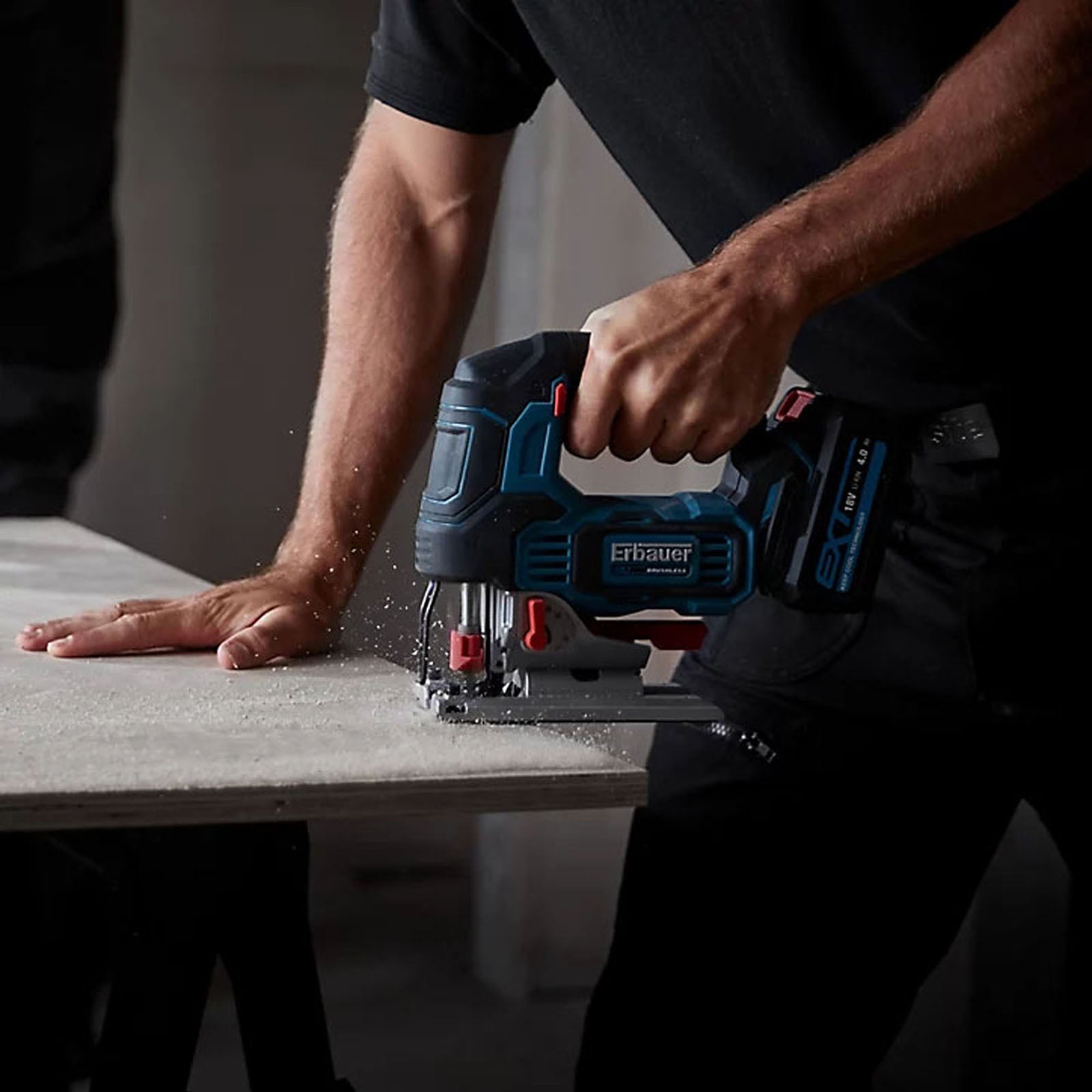 Erbauer Jigsaw Cordless EJS18-Li 18 V EXT Dust Extraction Facility Body Only - Image 5