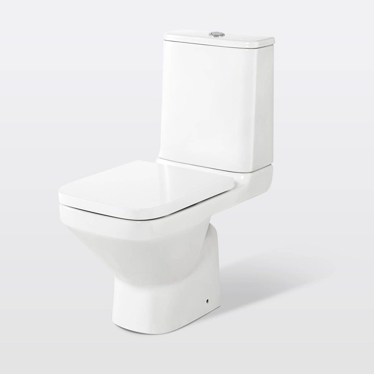 Teesta Close Coupled Toilet Soft Close Seat WC Bathrom White Dual Flush Cistern - Image 1