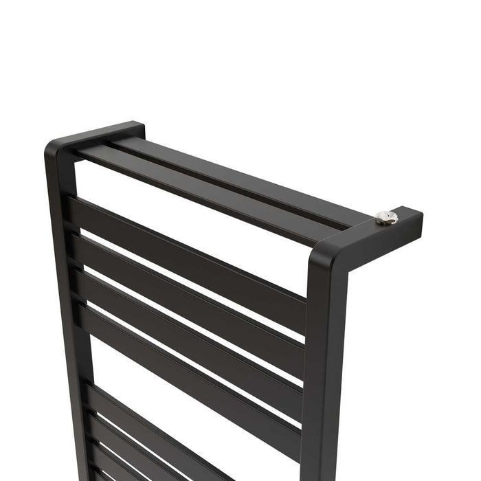 GoodHome Loreto Anthracite Flat Towel warmer (W)500mm x (H)1000mm - Image 4