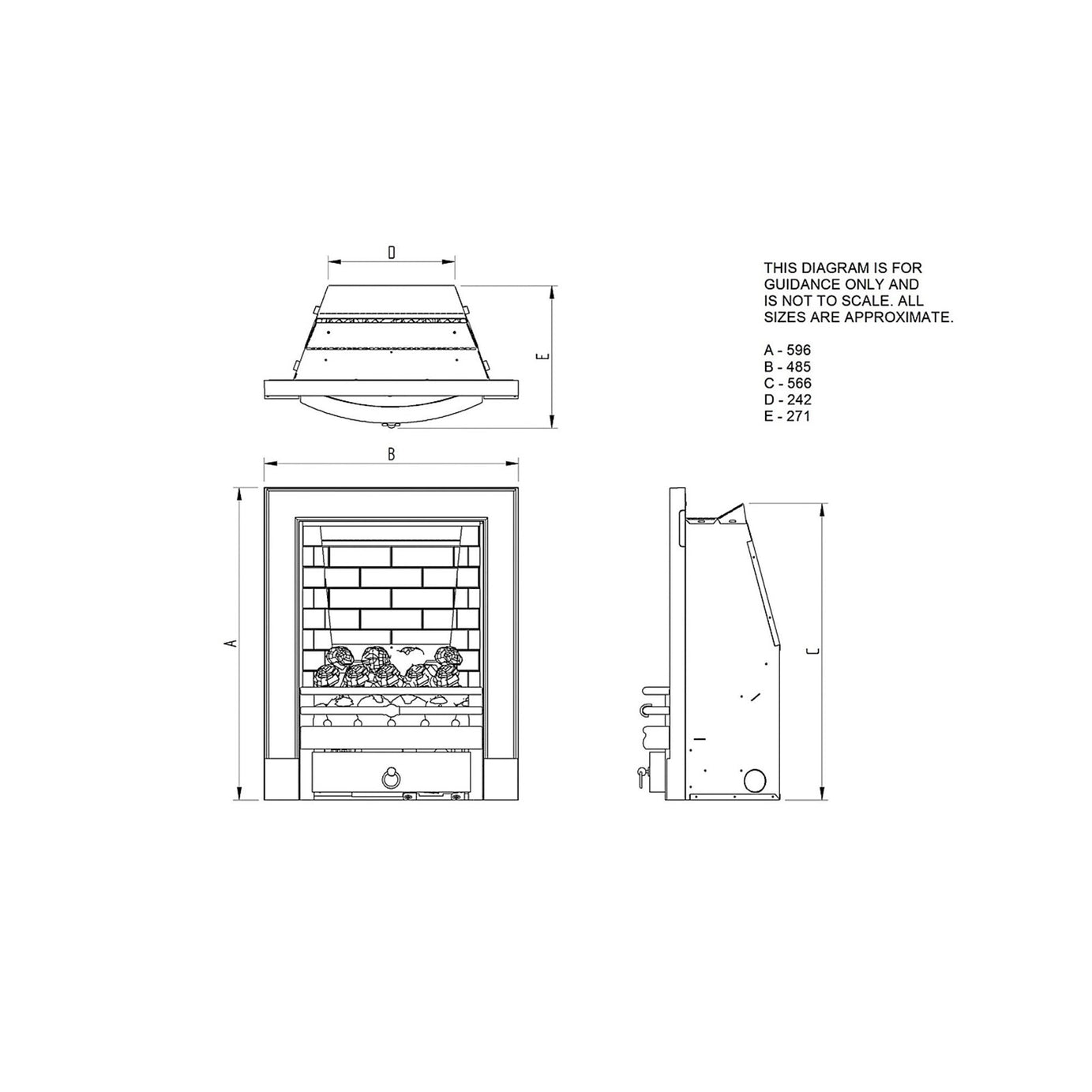 Focal Point Soho full depth Chrome effect Manual control 3.75kW Gas Fire - Image 4