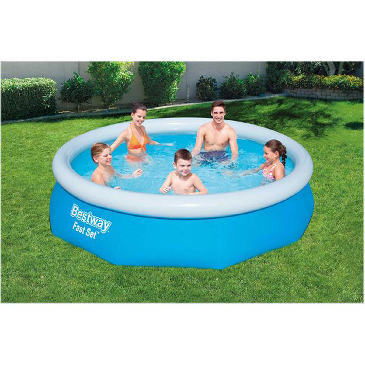 Bestway Swimming Pool Set Inflatable with Pump 3.05m x 0.76m Blue Paddling - Image 1
