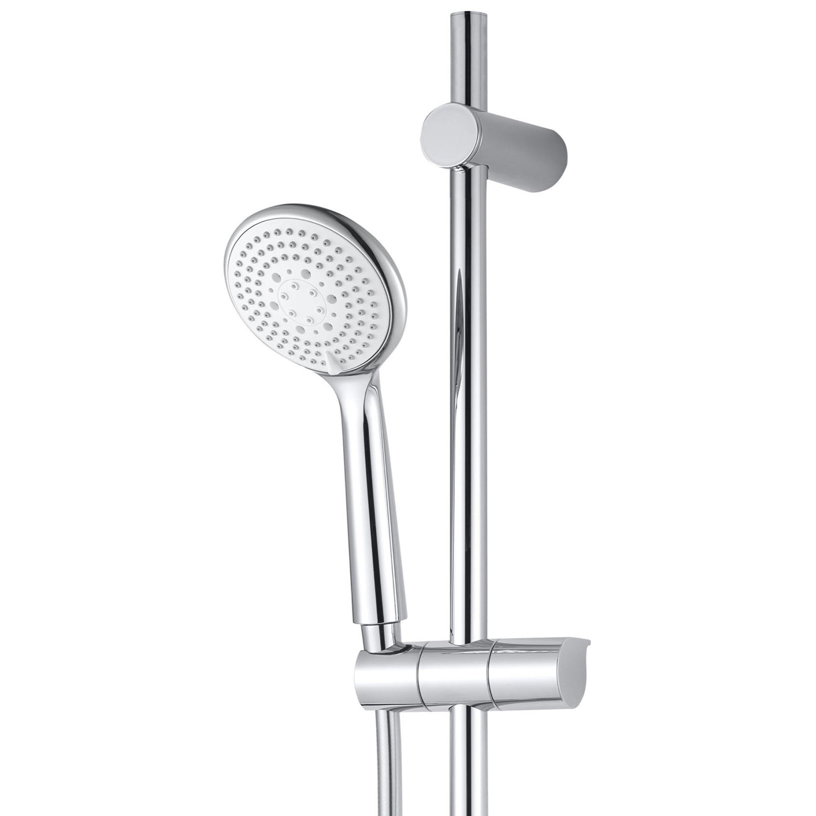 Thermostatic Mixer Shower 3 Spray Pattern Brass Round Head Bathroom Modern - Image 2