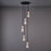 Pendant Ceiling Light 5 Lamp Steel Matt Black Antique Brass Effect Dimmable - Image 1