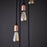 Pendant Ceiling Light 5 Lamp Steel Matt Black Antique Brass Effect Dimmable - Image 3