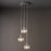 Pendant Ceiling Light 3 Lamp Glass Steel Nickel Effect Modern (Dia)300mm - Image 1