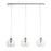 Pendant Ceiling Light Nickel Effect 3 Way Multi Arm Hanging Glass Shades - Image 4