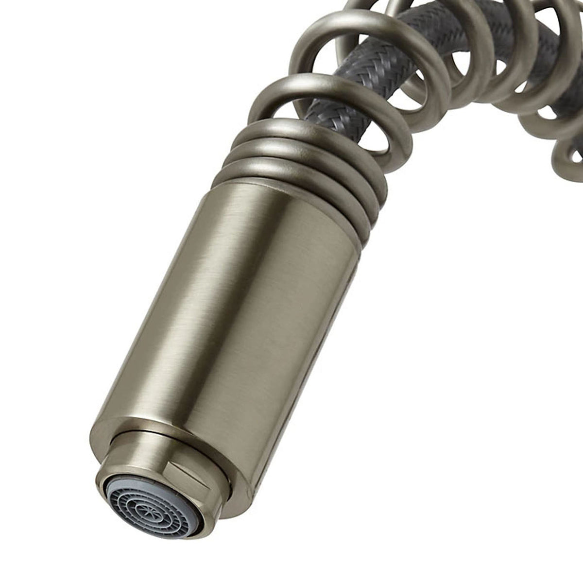 Kitchen Mixer Tap Single Side Lever Spring Neck Modern Nickel Brushed Effect - Image 5