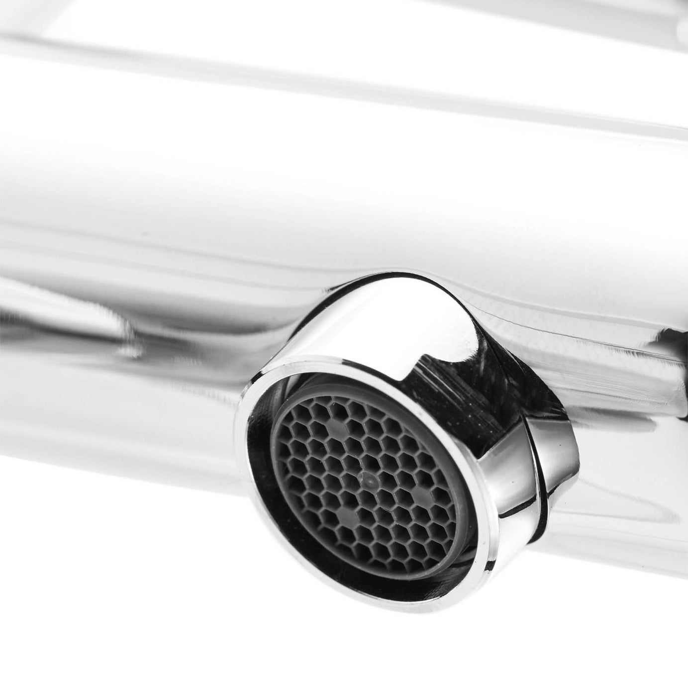 Bathroom Basin Pillar Tap Chrome Full Turn Ceramic Disk Hot Cold Pair Modern - Image 2