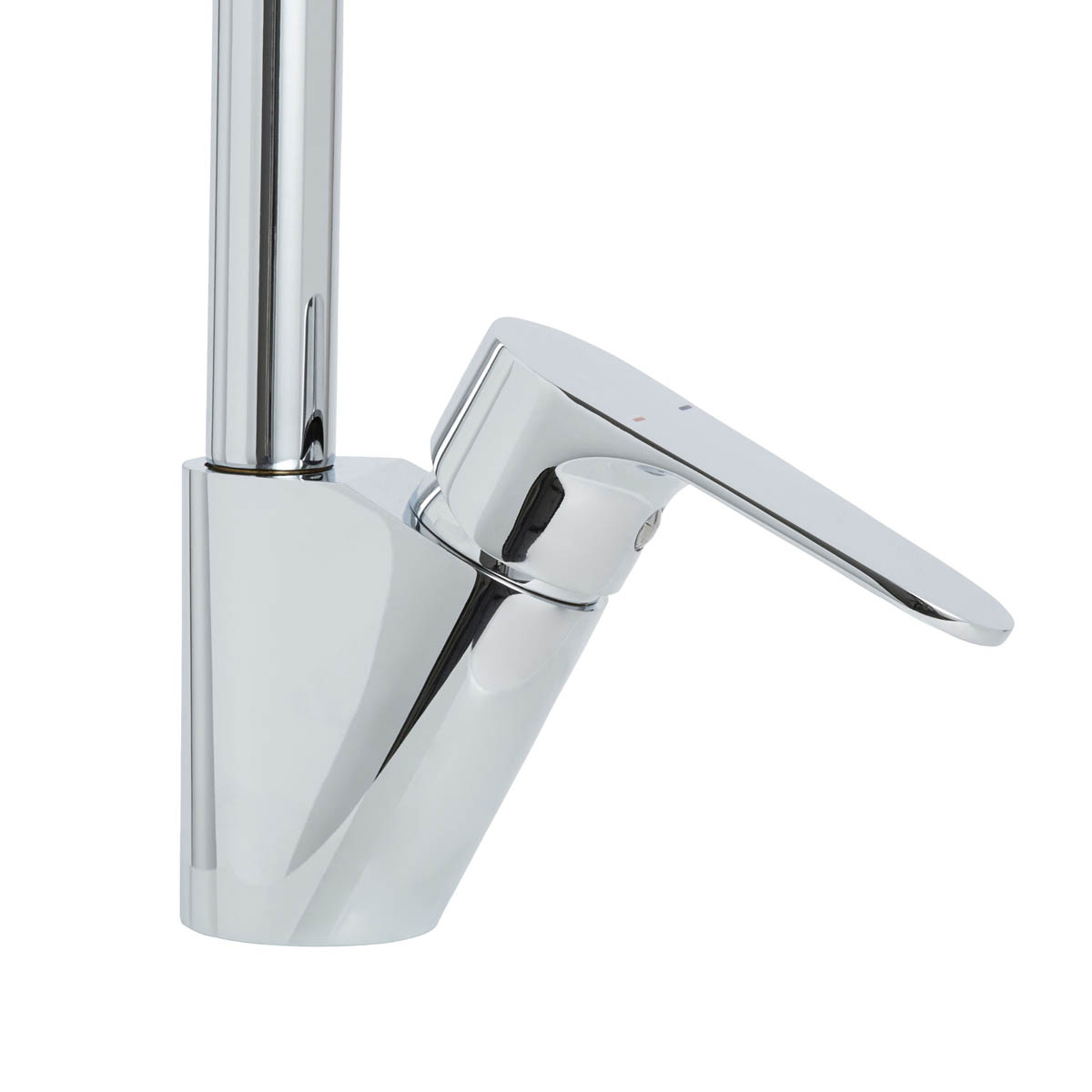 Kitchen Tap Mixer Chrome Single Lever Swivel Spout Ceramic Cartridge Faucet - Image 3