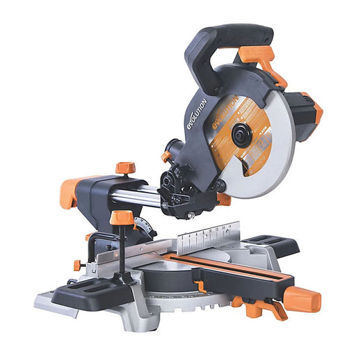 Evolution Mitre Saw Electric R210SMS Sliding Compound 210mm Spindle Lock 1500W - Image 1