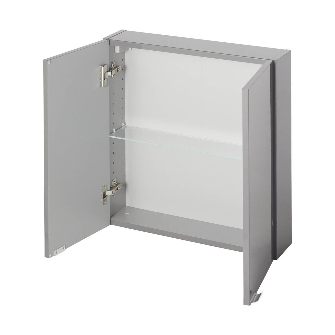 GoodHome Imandra Compact Gloss Anthracite Bathroom Double Wall cabinet (H)60cm (W)6cm - Image 6