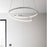 LED Ceiling Light Chrome Effect Pendant Lamp Modern Warm White IP20  2400lm 39W - Image 1