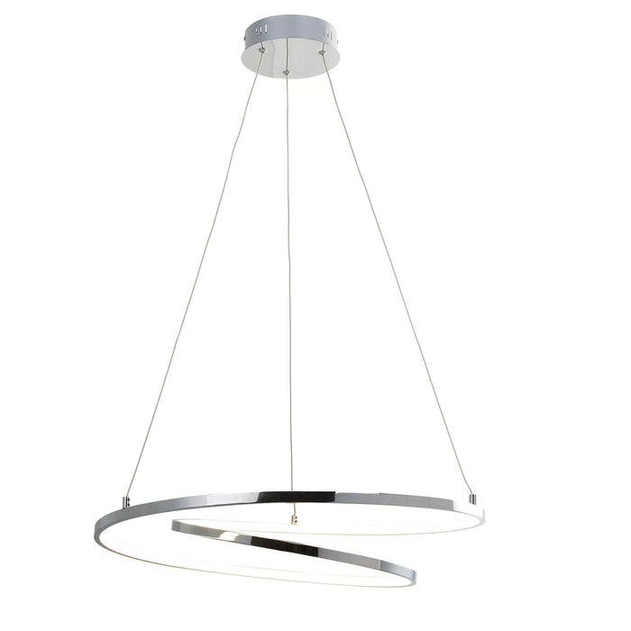 LED Ceiling Light Chrome Effect Pendant Lamp Modern Warm White IP20 	2400lm 39W - Image 3