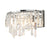 Wall Light LED 2 Lamp Steel Chrome Effect Crystal Glass Bedside Indoor Modern - Image 3