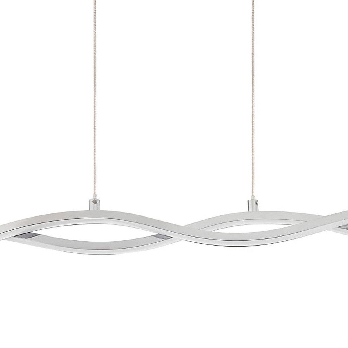 Ceiling Light 2 Lamp Pendant Chrome Effect Adjustable Height LED 1320Lm IP20 - Image 6