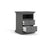 Bedside Table Cabinet 2 Drawer Matt Grey Wooden Modern (H)588 (W)436 (D)400mm - Image 4