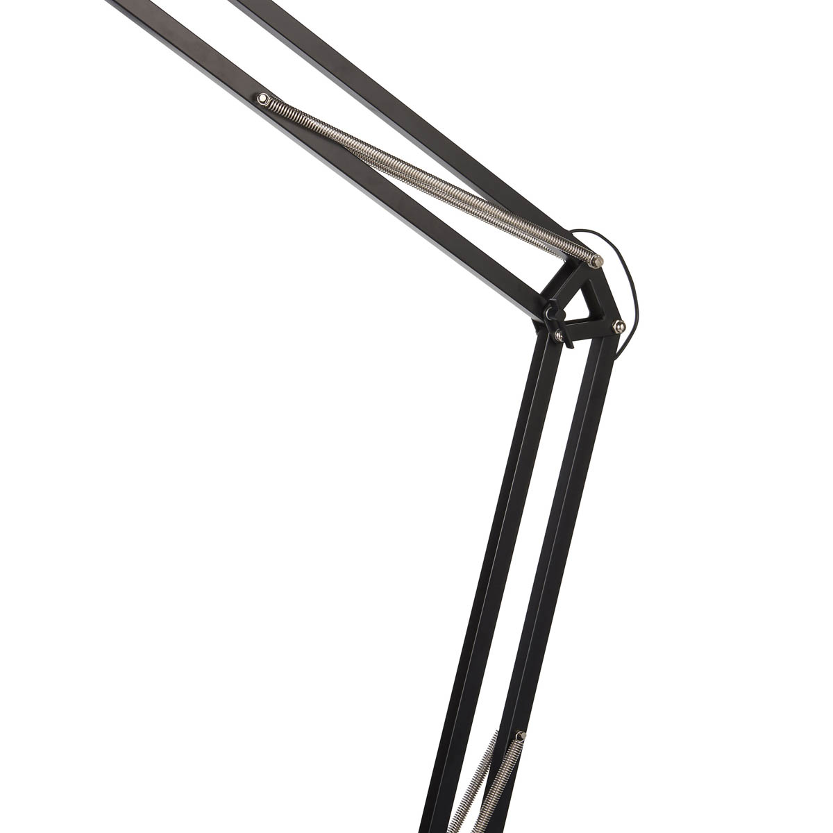 Floor Lamp Matt Black Retro Articulated Arm Tilting Head Livingroom (H)168cm - Image 6