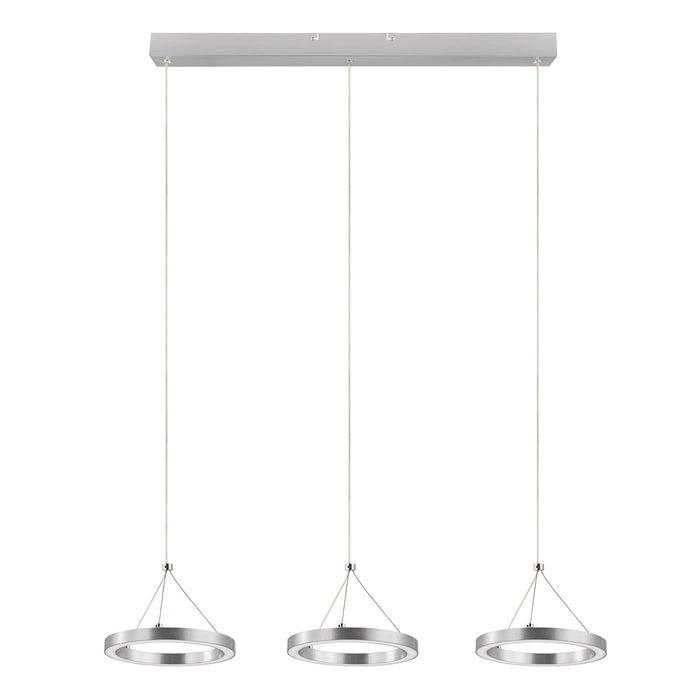 Pendant Ceiling Light Chrome 3 Way Indoor Contemporary Warm White 2300lm LED 36W - Image 2