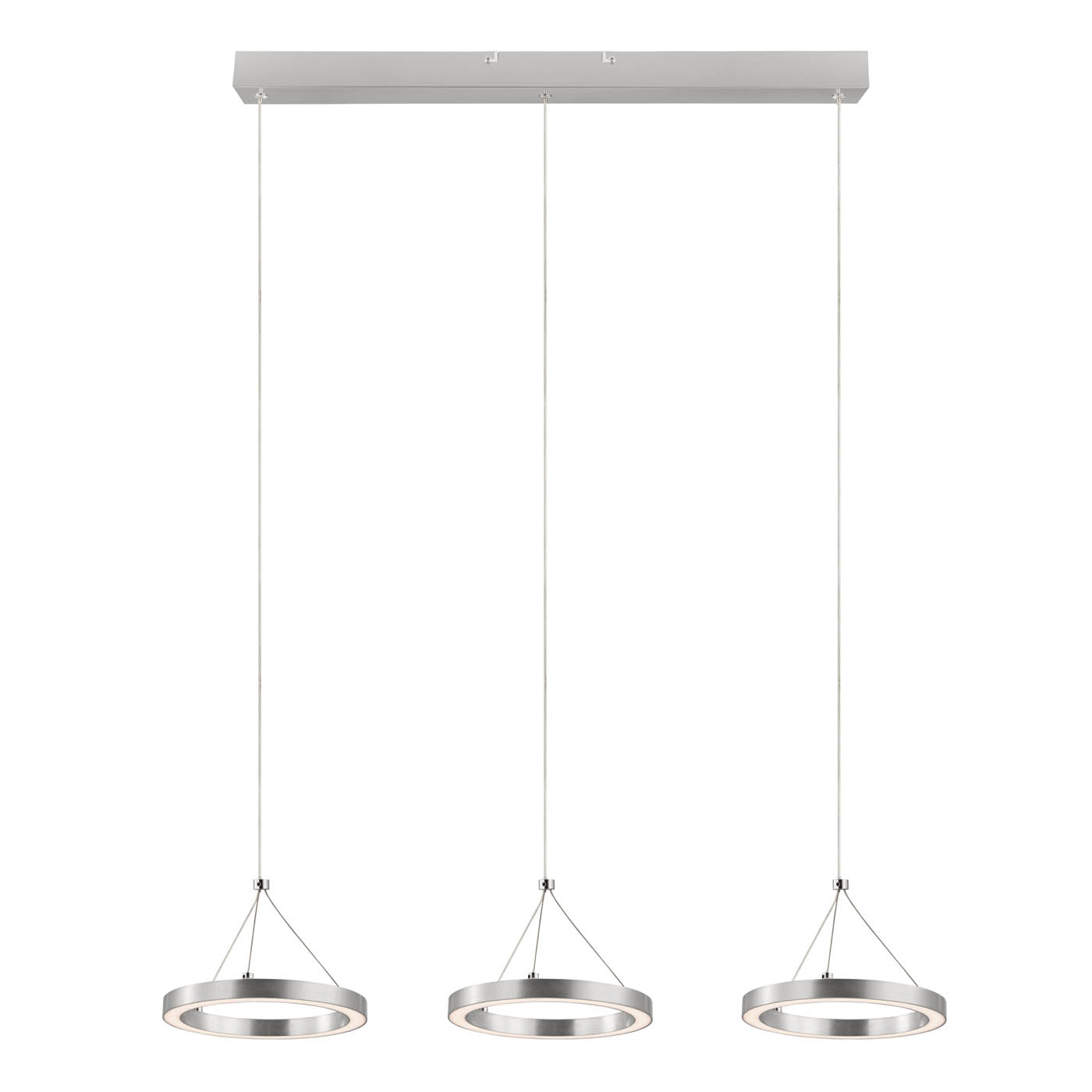 LED Pendant Ceiling Light Chrome Hanging Multi Arm 3 Way Warm White 2300lm - Image 3