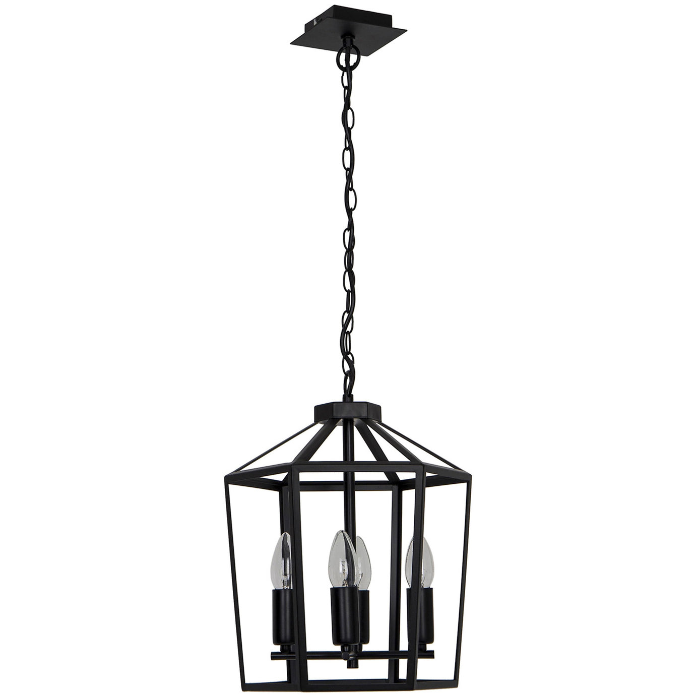 Ceiling Light 4 Way Matt Black Pendant E14 Living Room Bedroom Traditional 28W - Image 3