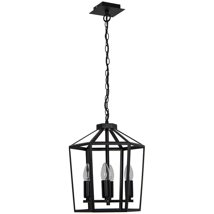 Nantan Ceiling Light Matt Black 4 Lamp Pendant Dia 300mm Living Room Lighting - Image 3