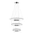 LED Ceiling Light 3 Way Chrome Warm White 2100lm Pendant Living Bedroom 27W - Image 1